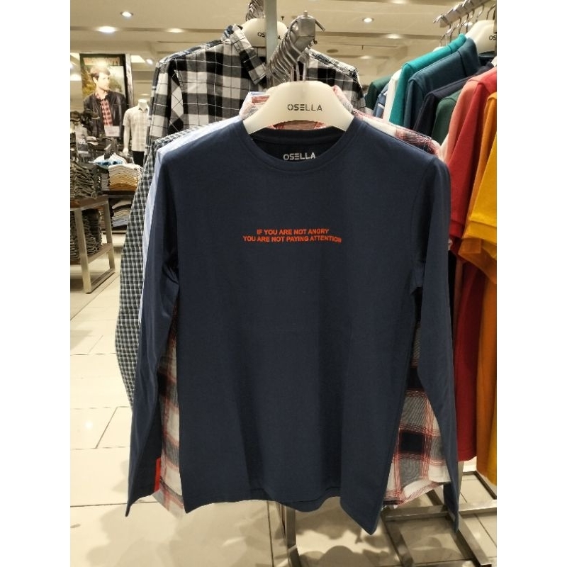 Osella Baju T-shirt Lengan Panjang Pria Dewasa Original