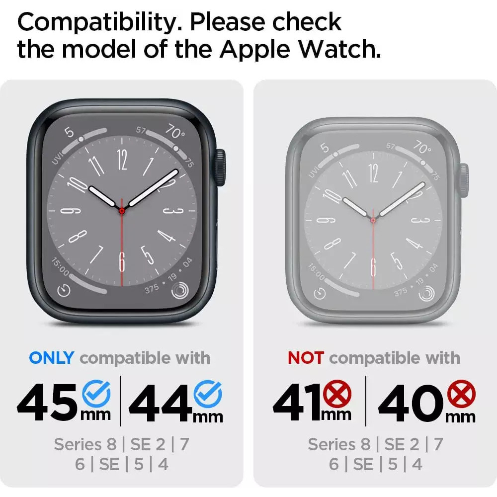 &quot; SP RUGGED ARMOR &quot; BUMPER CASE APPLE WATCH - SERIES 4 5 6 7 8 SE | SIZE 44mm 45mm | Silicon case pelindung iwatch