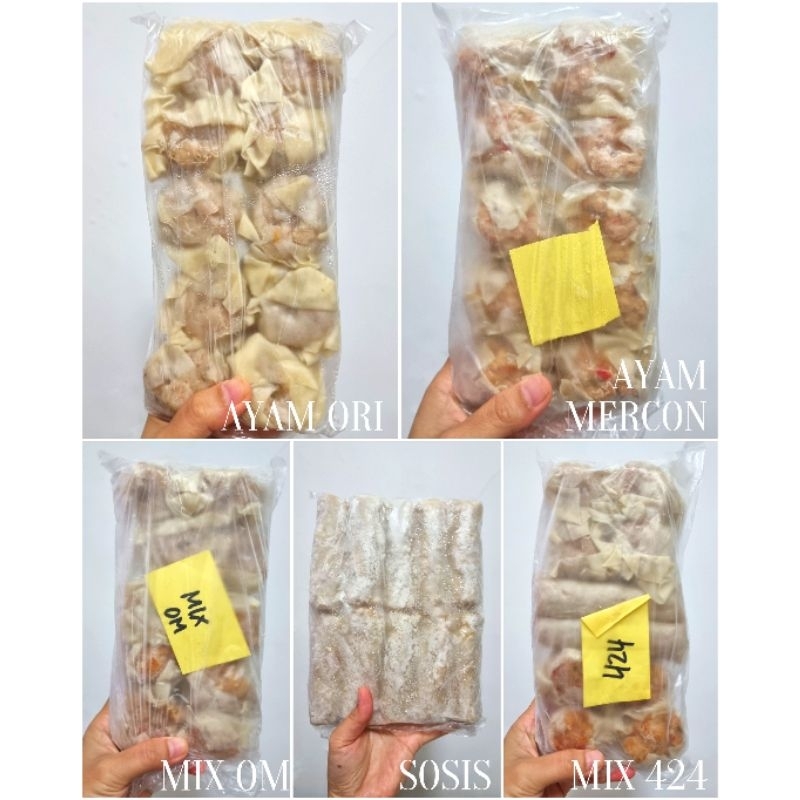 

Siomay Frozen Jumbo isi Ayam Ori, Sosis, Ayam Mercon, Dimsum Khas Surabaya