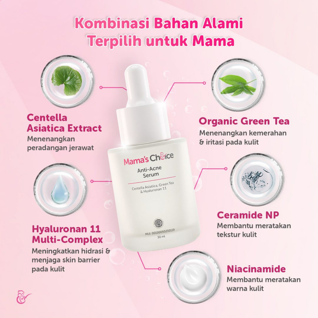 Mama's Choice Anti Acne Serum 30ml / Mama Choice Serum Anti Jerawat 30 ml / Skincare Ibu Hamil Serum Jerawat / Skin care Jerawat Ibu Hamil