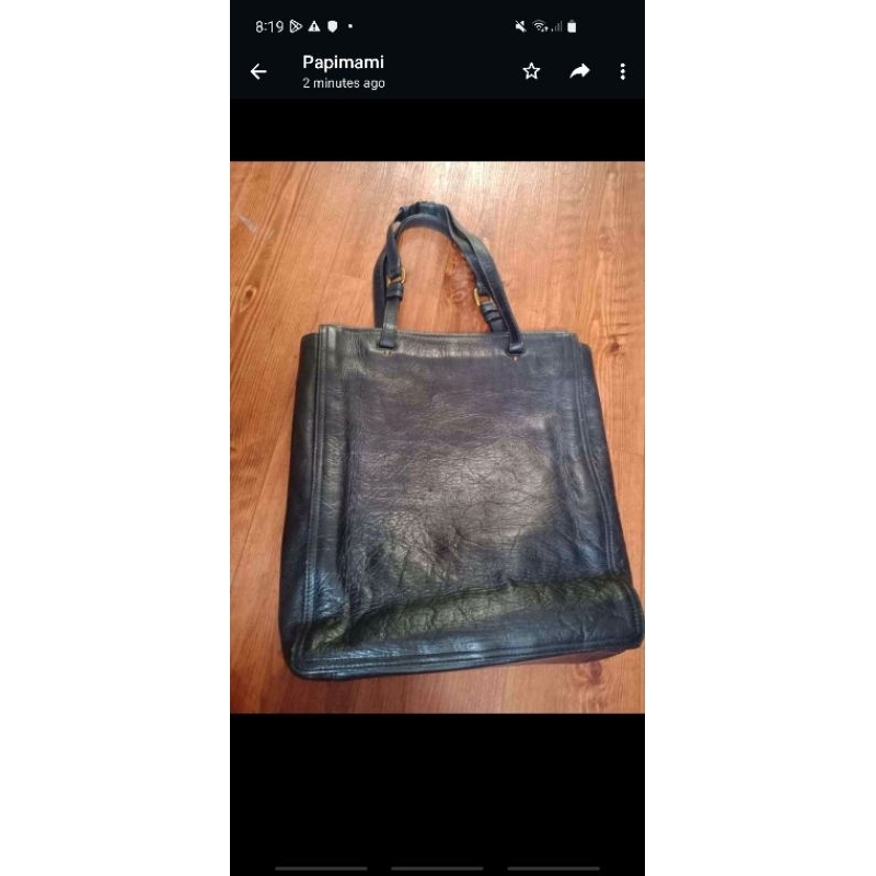 tas kulit top handle kulit asli