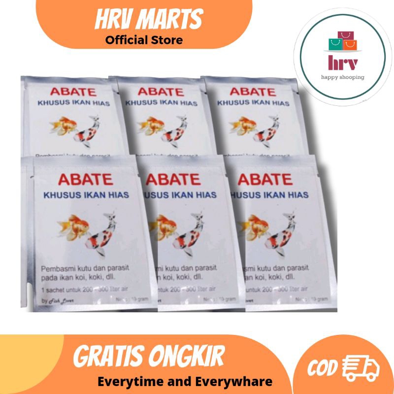 Obat Kutu Parasit Ikan Hias Koki Koi Abate 5 gram
