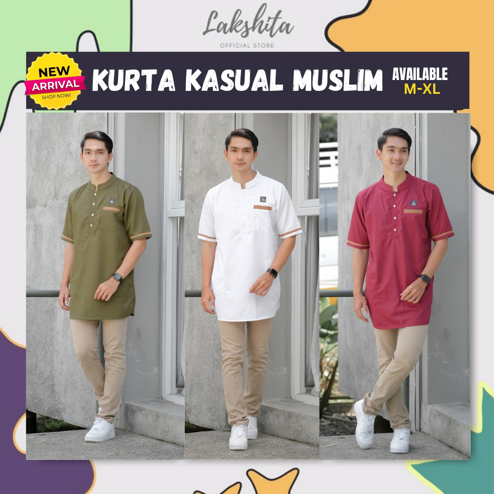 SOLEHBOY Baju Koko Pria Dewasa Kurta Kasual Lengan Pendek 3/4 Muslim Laki Cowok Bahan Katun Toyobo Premium Qurta Murah Special Lebaran Pengajian Premium Model Terbaru Murah Terlaris Warna Polos Abu Putih Navy Biru Cream Maroon Mocca Army Bisa COD M L XL