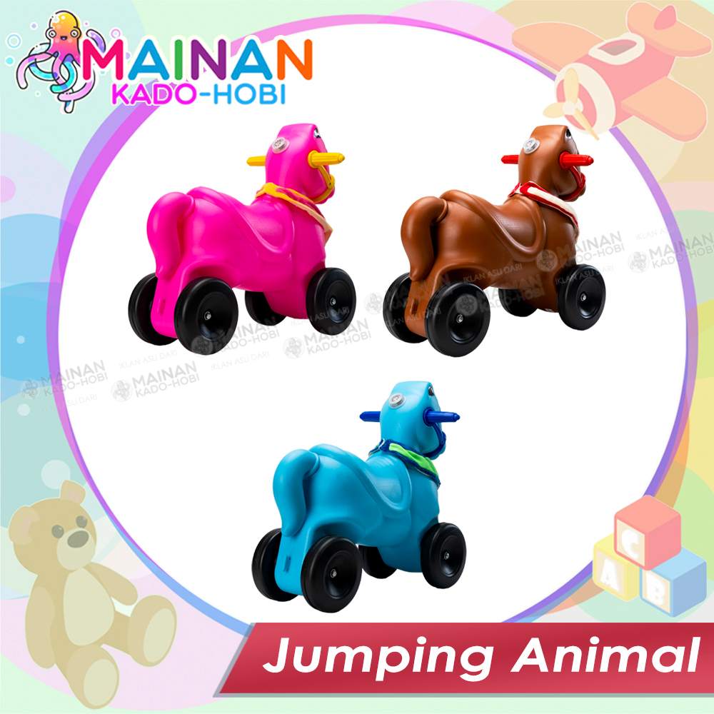 HADIAH ULANG TAHUN MAINAN MINIATUR ANAK TARIK HEWAN BONEKA HORSE KUDA DUDUK