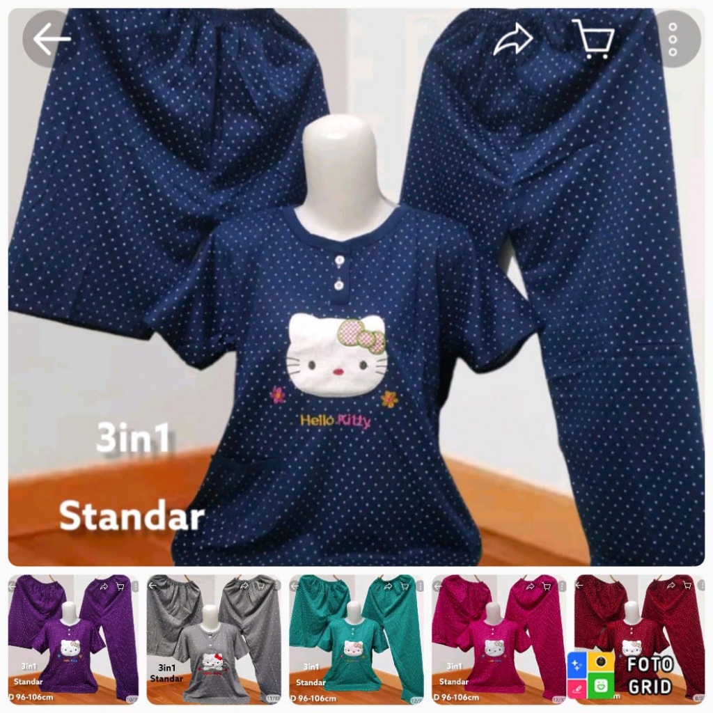 BAJU TIDUR DEWASA MODEL TERBARU/SETELAN TIDUR/PAKAIN TIDUR CLANA 2