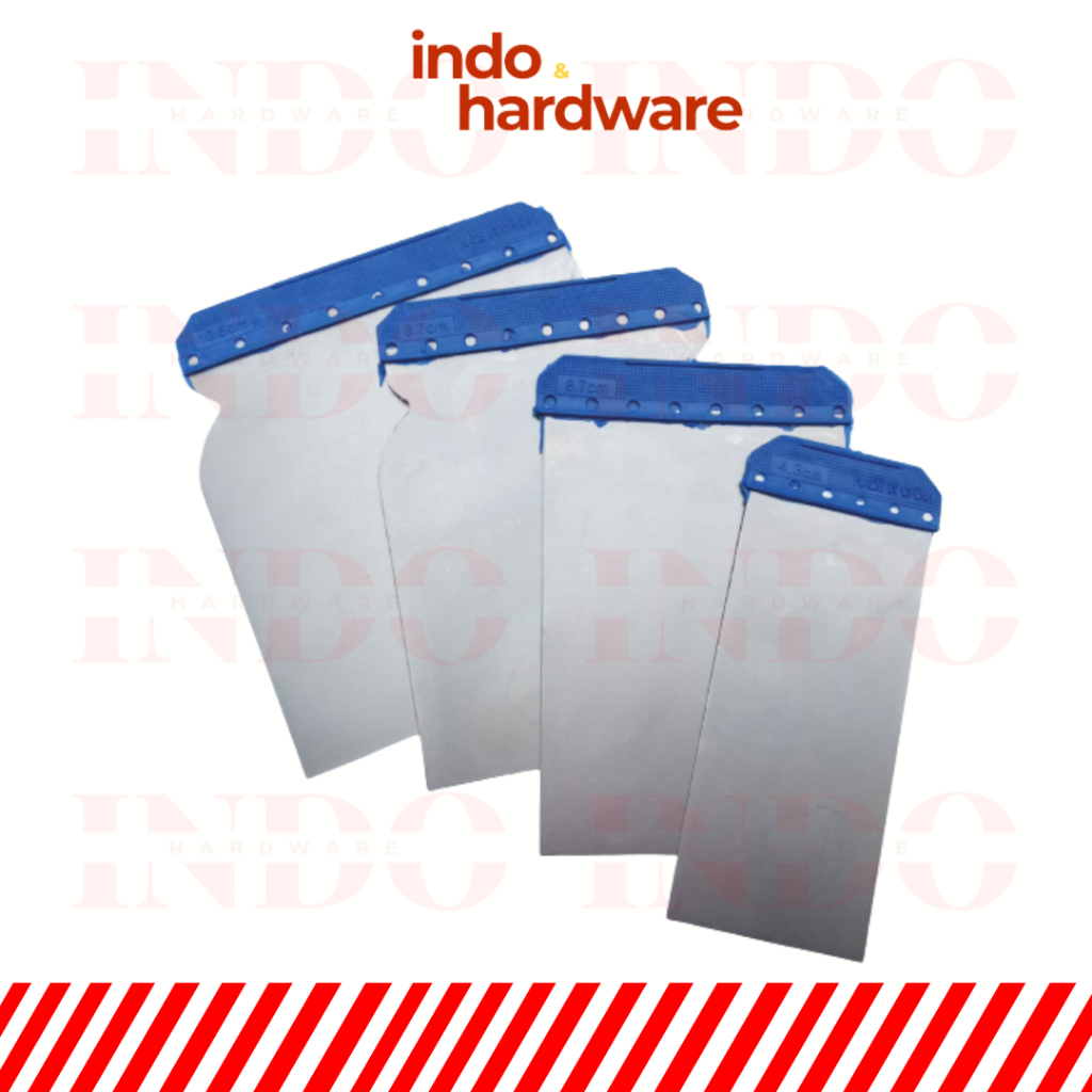 SET 4Pcs Scraper Scrapper Kape Kapi Skrap Sekrap Dempul Kompon PVC Plastik Gypsum Besi Stainless Din