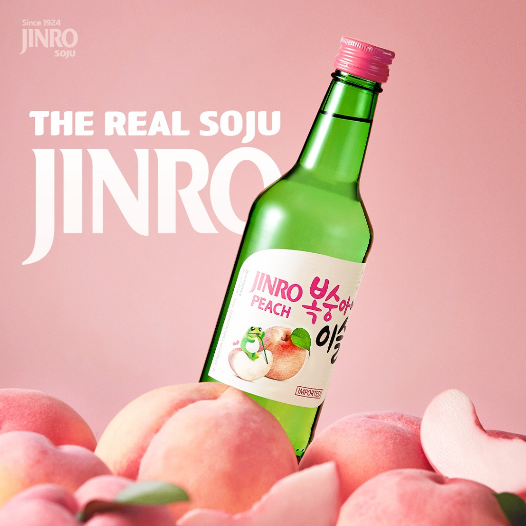 Chamisul Jinro Peach 360 ml Botol Jinro Peach Chamisul peach Soju