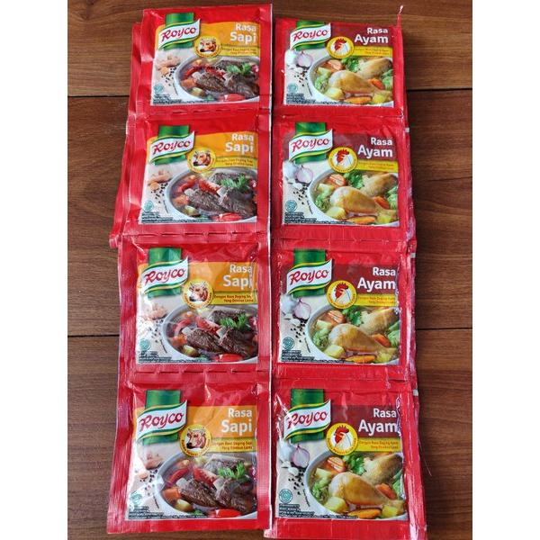 

ROYCO bumbu penyedap 8gr kaldu AYAM SAPI sachet RENCENG ( isi 12 )