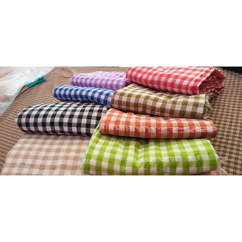 Kain Kotak 1 cm, kain Kotak Kotak, Kain kombinasi merah putih, kain Kotak merah putih, kain katun