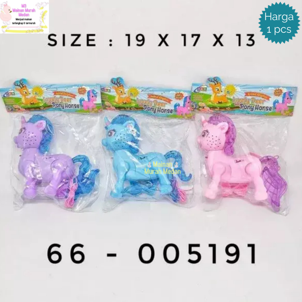 M3 - Mainan Anak Kuda Pony / Kuda Poni Berjalan Ada Musik Dan Lampu Led Termudah COD