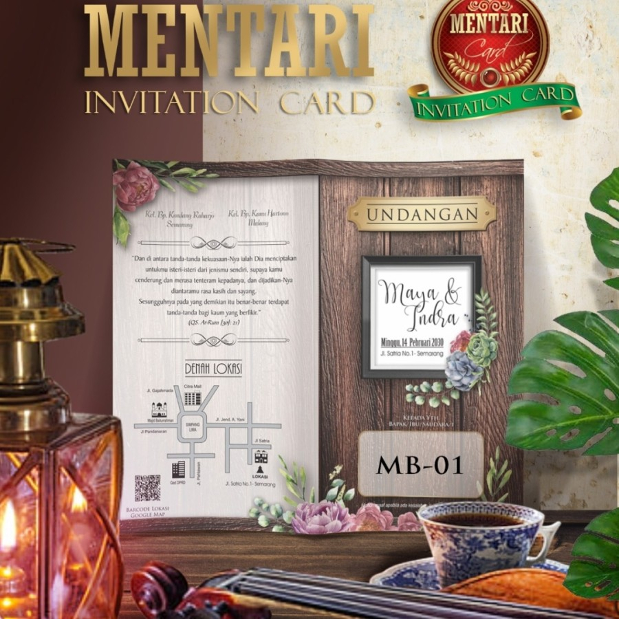 

Undangan pernikahan mentari MB 01