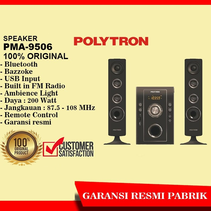 Speaker Multimedia Bluetooth Polytron PMA - 9506 BIG SOUND