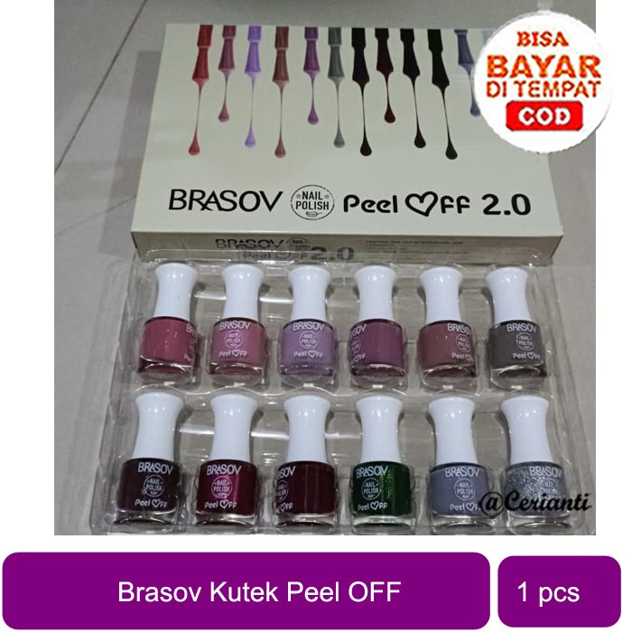 BRASOV Kutek Cat Kuku 9 ml Nail Polish Peel Off Kutex Muslimah