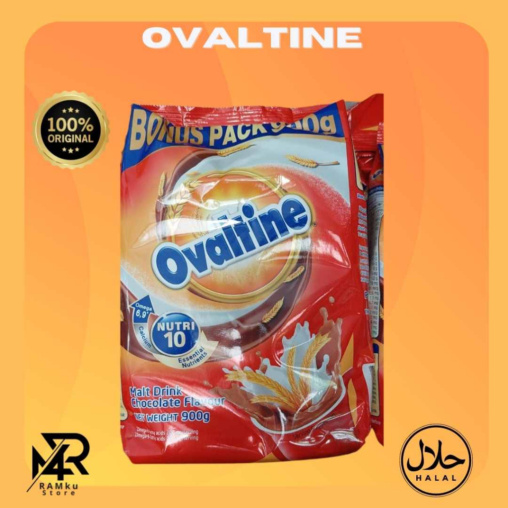 

Ovaltine Minuman Bubuk Coklat Malaysia Kemasan 829gr Original Halal Bonus Pack 900 gr