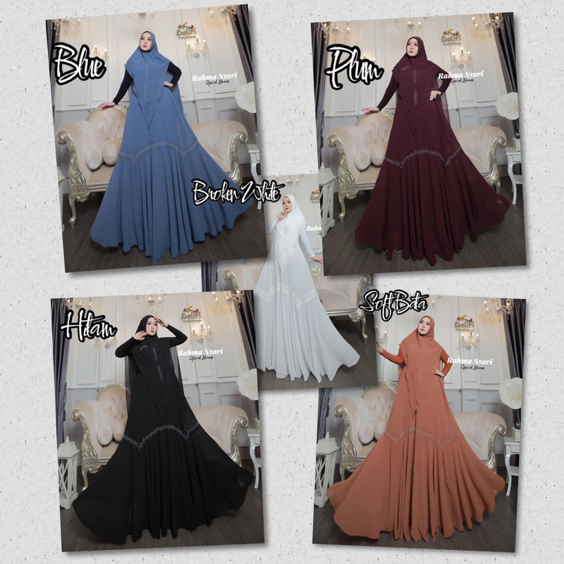 RAHMA SYARI By BELIFI Gamis ceruty/gamis cantik/gamis mewah