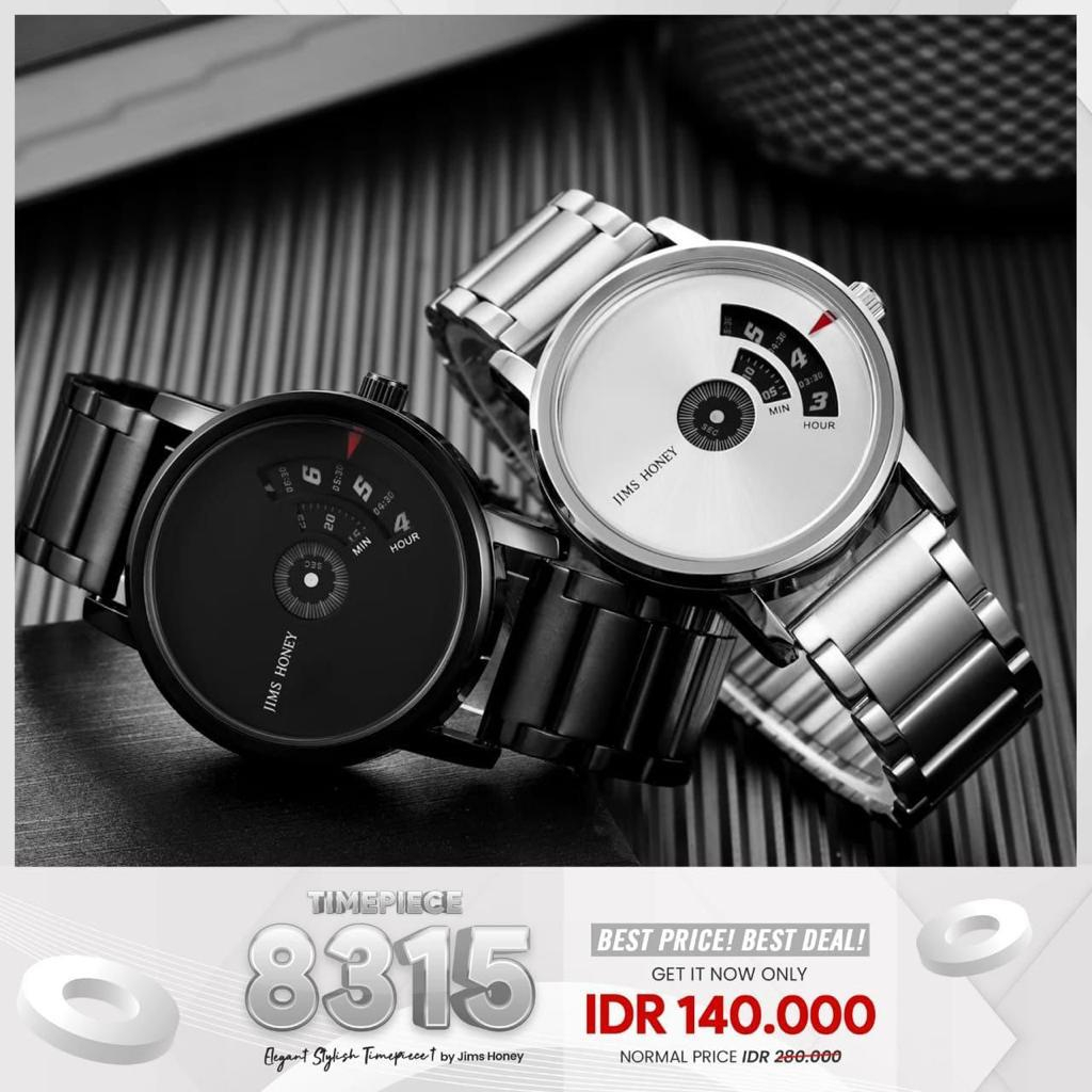 Jam Tangan Pria Jims Honey Jam Tangan Cowok Rantai Kode 8315