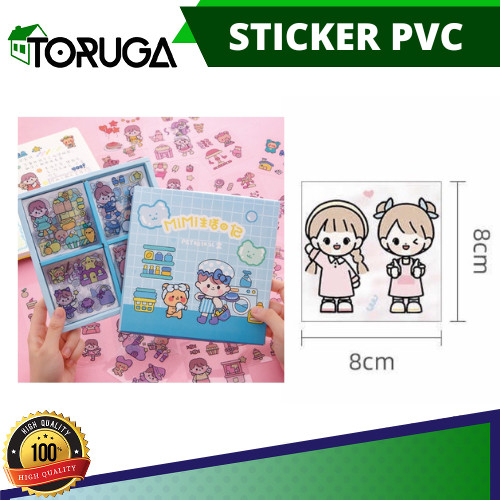 Sticker PVC Waterproof Sticker Momo Dapat 1 Box Isi 100 Lembar Kotak Box Kecil