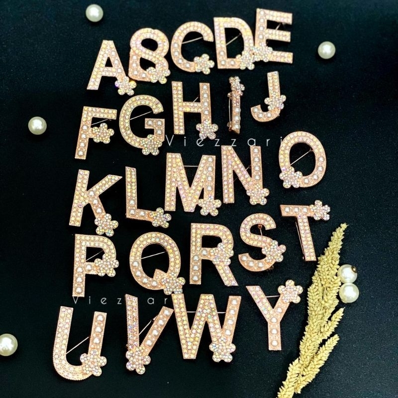 BROS PIN LUX INISIAL NAMA / BROS HURUF / BROS DADA BROS JILBAB