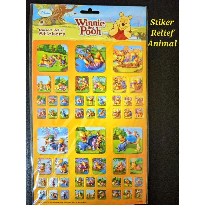 

[54 pcs] Stiker Relief Animal