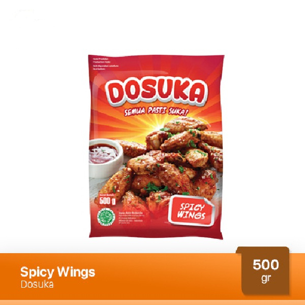 SPICY WINGS DOSUKA 500GR SAYAP AYAM PEDAS HALAL