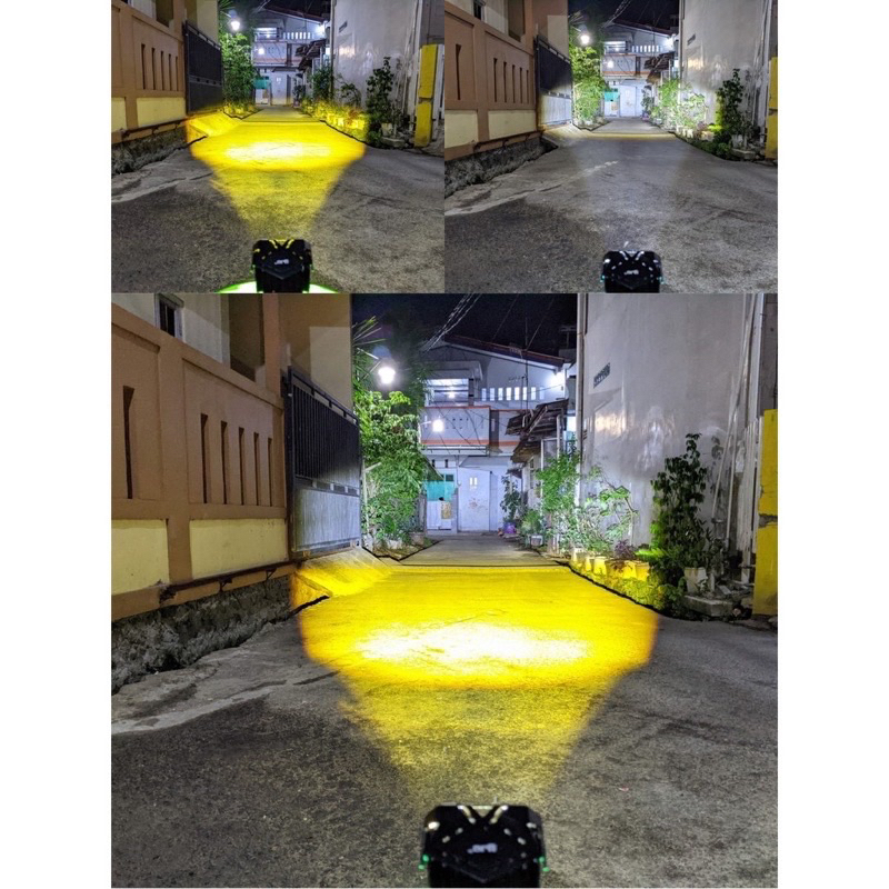 LAMPU TEMBAK / SOROT 2 MATA Q6 2 WARNA WHITE YELLOW The input voltage 12-80V 40W