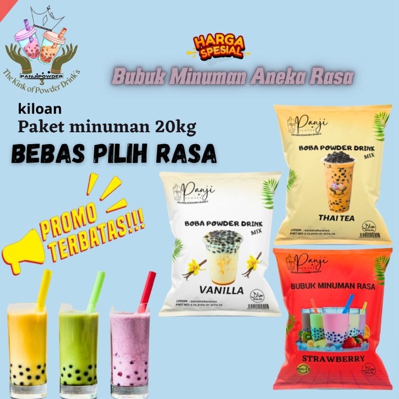 

MINUMAN PAKET USAHA 20kg BUBUK MINUMAN RASA MINUMAN BUBUK PREMIUM BEBAS PILIH RASA