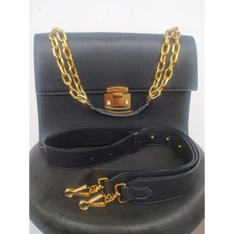 Preloved - Tas CK Frontlap Warna Hitam