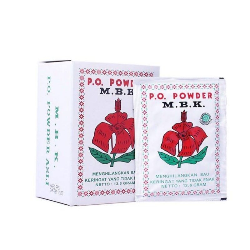 Bedak MBK PO POWDER 13,6 gr /1 Saset / menghilangkan bau keringat