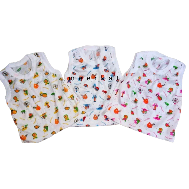 6 pc Kaos Yukensi Animal Bayi Anak Harian Motif sablon PUTIH Murah Usia 1 - 2 tahun Kaos L Lengan pendek