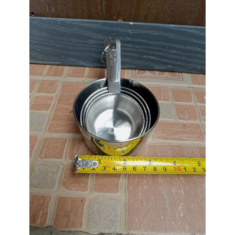 Sendok Takar Set stainless / Measuring Cup Stainless 60ml , 80ml , 120ml dan 235ml