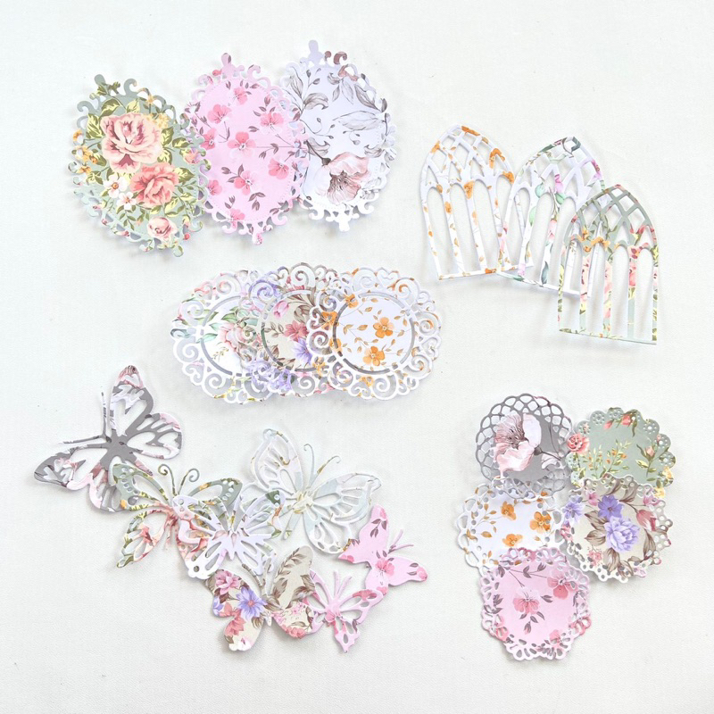 

21pc Floral set die cut / cut die / dies cut for scrapbook journal journaling bujo