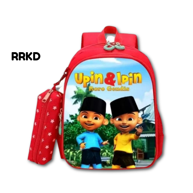 Raarkids Tas ransel sekolah anak perempuan laki laki TK SD karakter UPIN dan IPIN