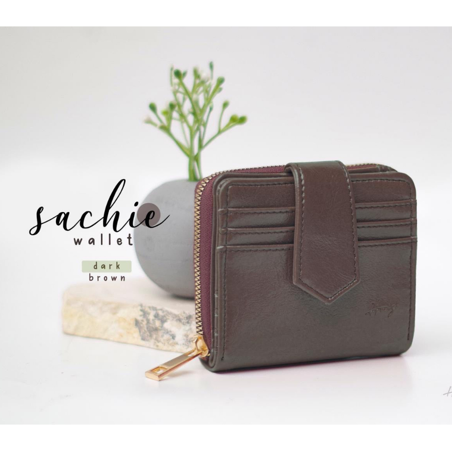 Dompet Wanita Kecil Hody Sachie Wallet Premium DARK BROWN Cokelat Coklat Tua