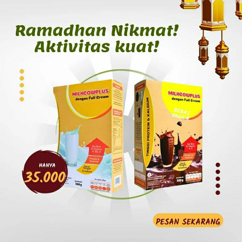 

Milkcow Plus Susu Penggemuk Dan Peninggi Badan Tinggi Kalsium 500 gr