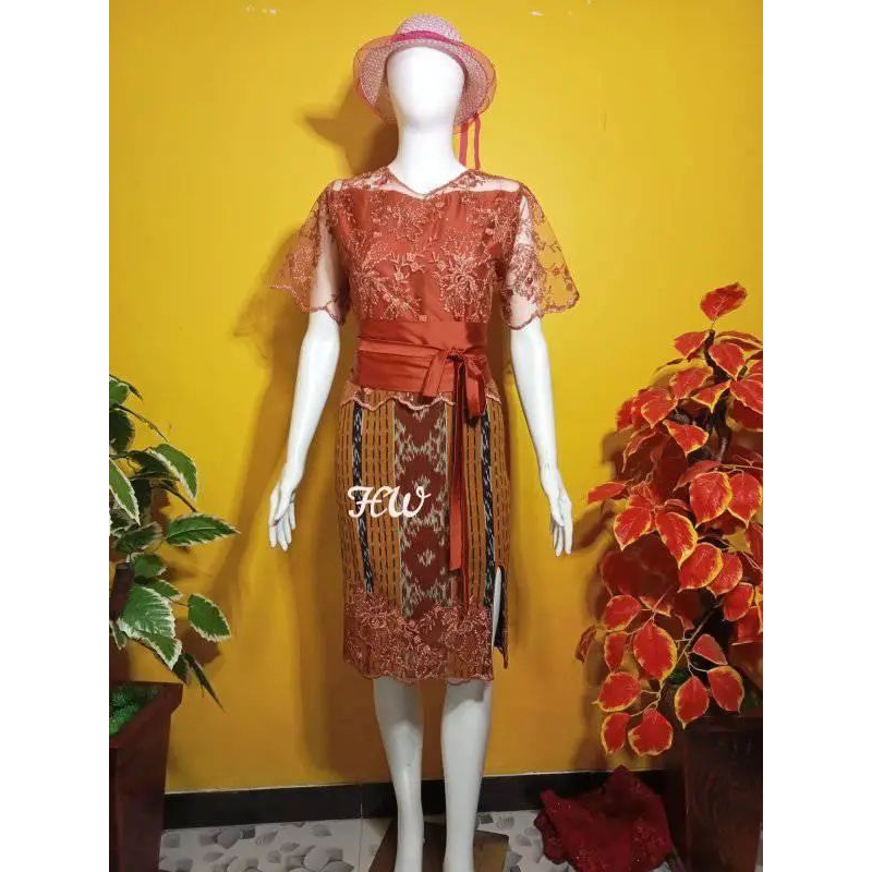 DRESS KOMBINASI BROKAT