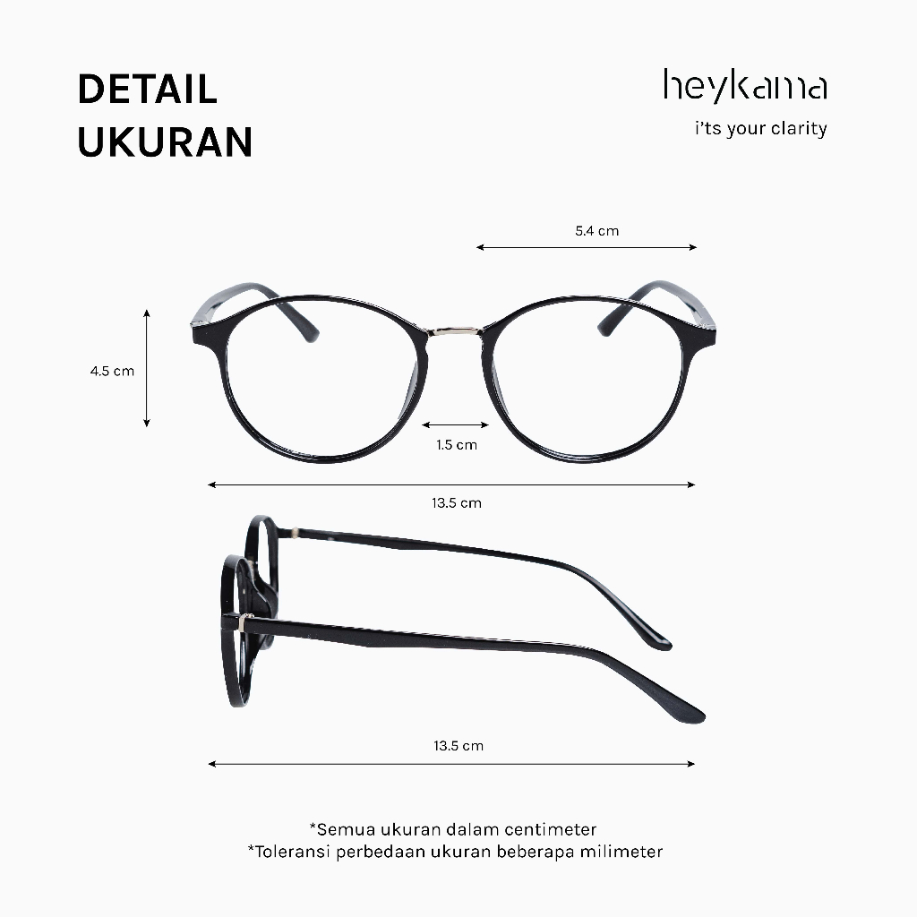 heykama - Frame Kacamata Chita ( Lentur oval )