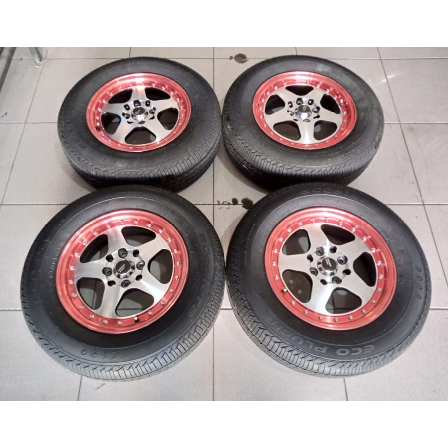 VELG MOBIL VOLK RAYS R14X5,5 PCD 4X100, 4X114 BAN ECOPLUSH 195 70 R14 SIGRA CALYA AVANZA XENIA