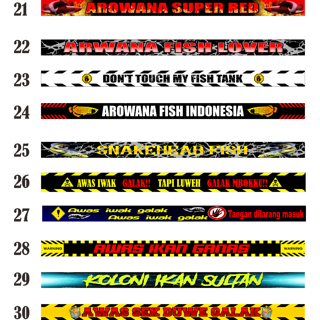 Stiker list depan aquarium kelompok 3