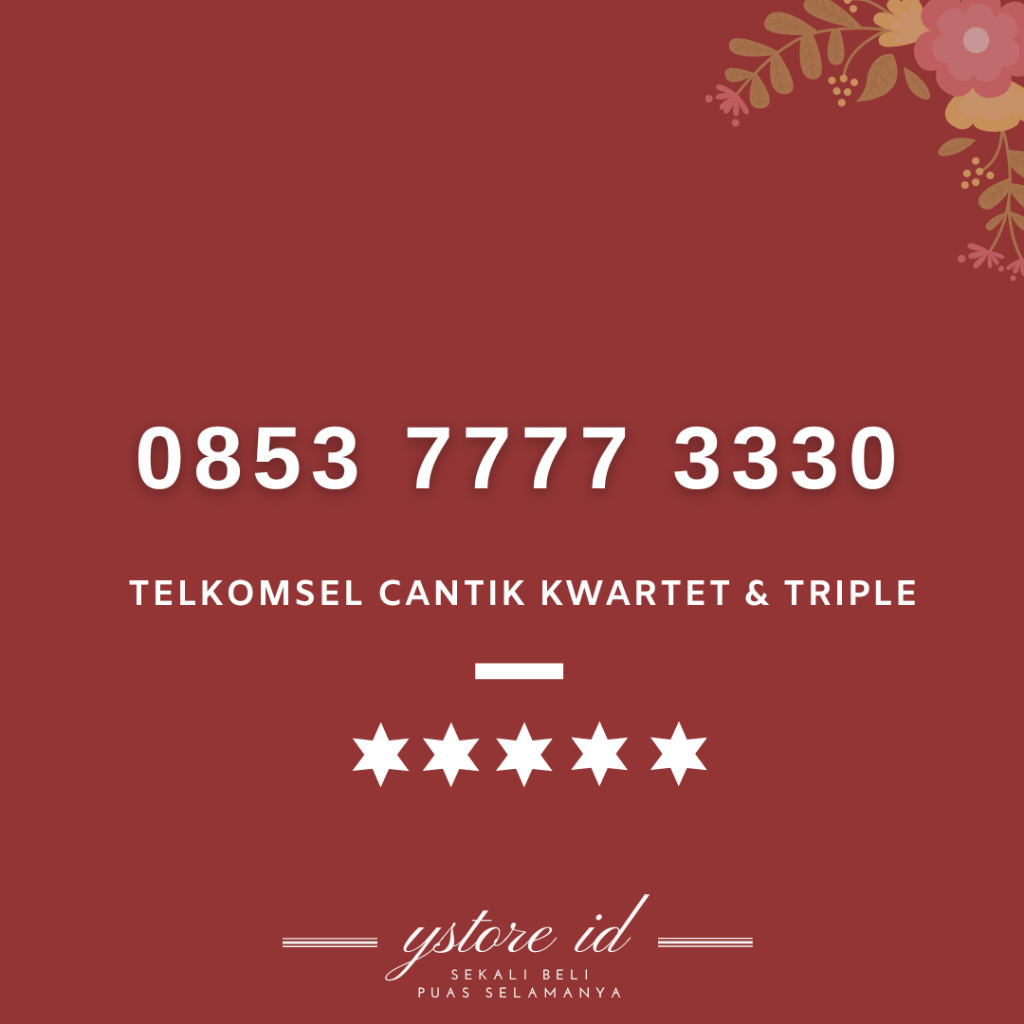 NOMOR CANTIK TELKOMSEL 7777 3330 NOMER AS KWARTET TRIPLE