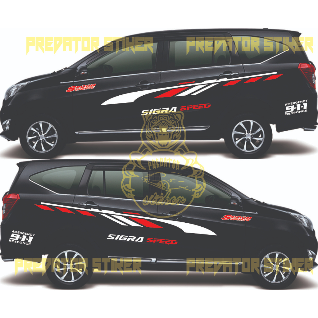 [COD] CUTTING STIKER MOBIL SIGRA SPORT STIKER LIST BODY MOBIL SIGRA SPEED NEW