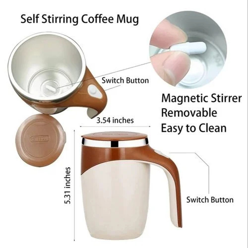 Automatic Magnetic Stirring Cup Gelas Aduk Sendiri Otomatis Unik 0888