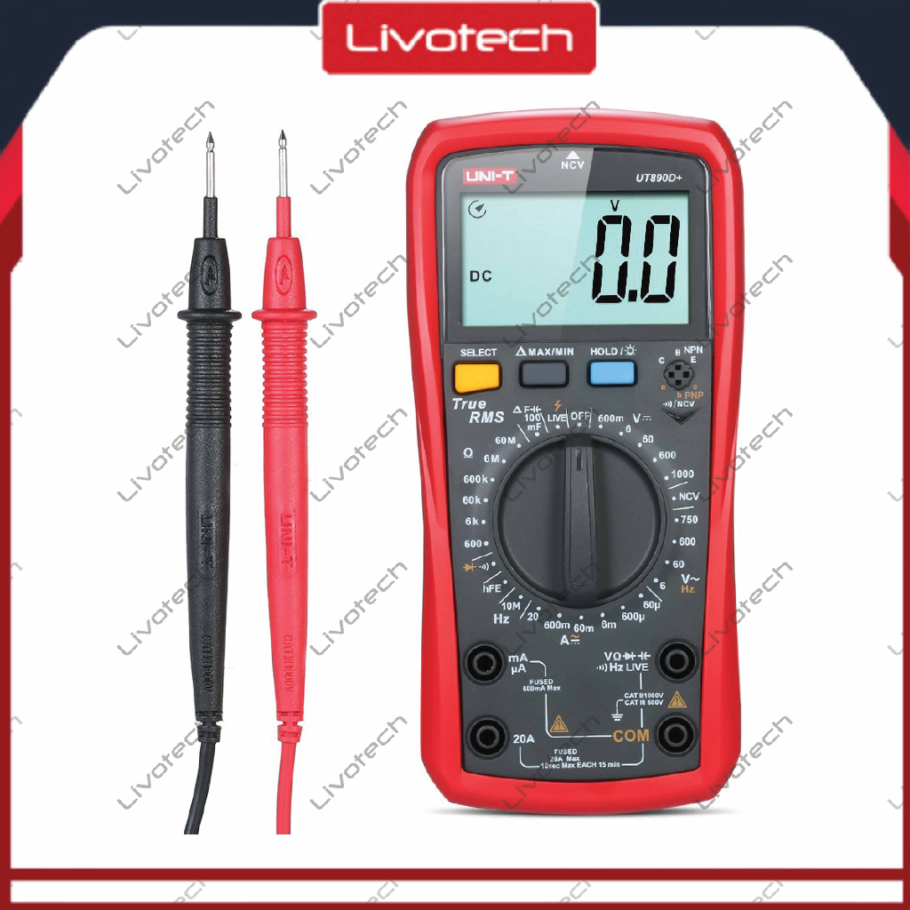 MULTITESTER DIGITAL UNI-T UT890D+ MULTI METER AVO AVOMETER 890D plus