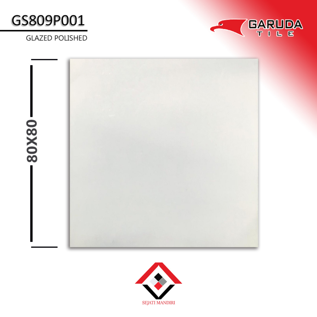 granit 80x80 - putih polos - garuda gs89p001 - pure white