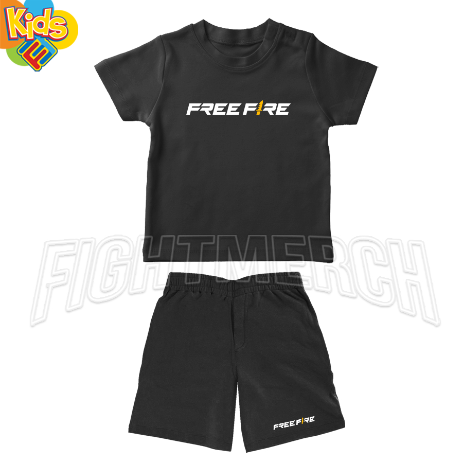 SETELAN ANAK SETELAN BAJU KAOS ANAK FREEFIRE FF FREE FIRE ANAK LAKI LAKI PEREMPUAN