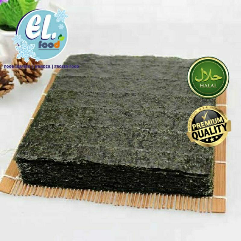 NORI SUSHI / NORI RUMPUT LAUT KERING / NORI SEAWEED / NORI SUSHI LEMBARAN / RUMPUT LAUT PANGGANG / R