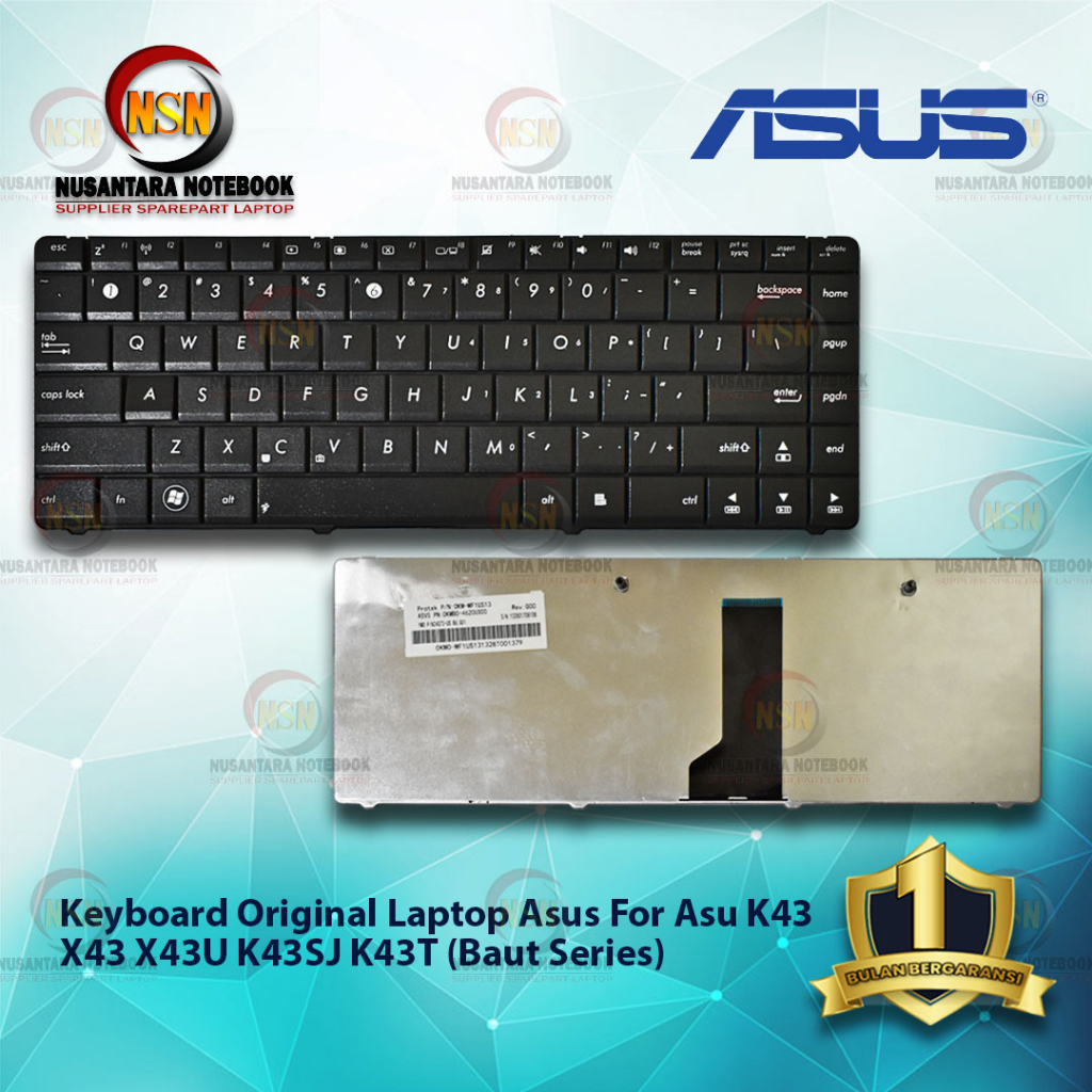 Keyboard Laptop Asus K43 X43 X43U K43SJ K43T Baut