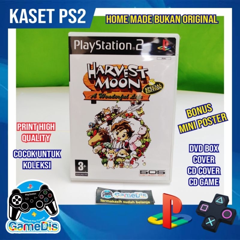 PS2 Kaset HARVEST MOON Wonderful Life | High Quality