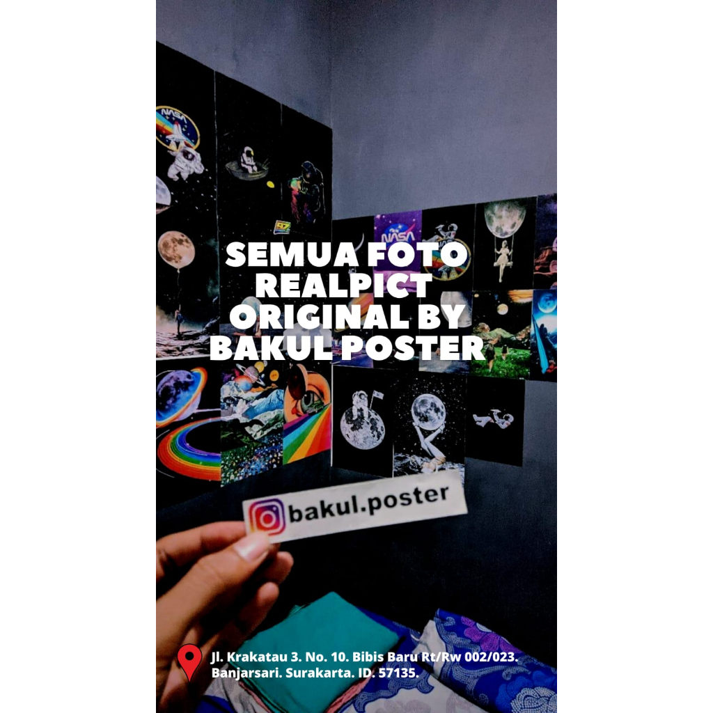 Grosir Poster Dinding Aesthetic Isi 12 Lembar