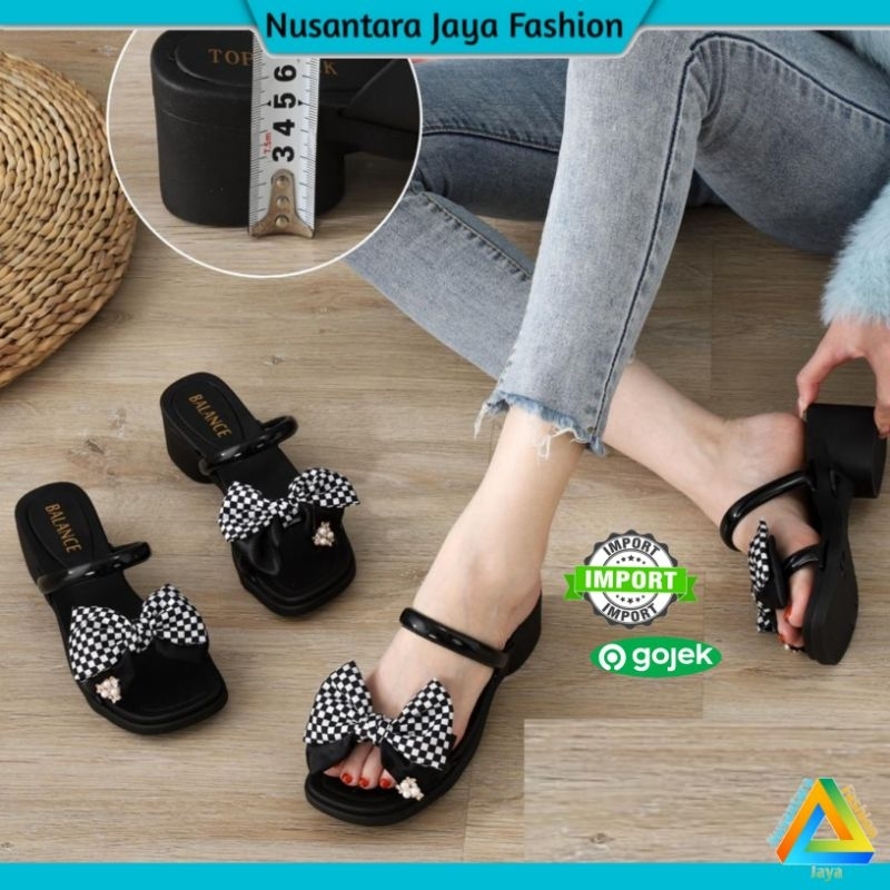 Sandal Heels Wanita Pita Kekinian Import Balance 2229-B2 PTAABU