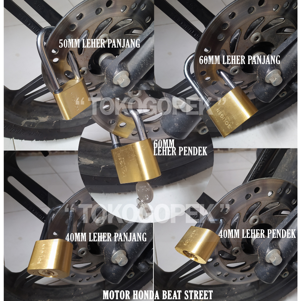 SOLIGEN Gembok PER Pendek 40mm 50mm 60mm Computer Key - Gembok Pagar